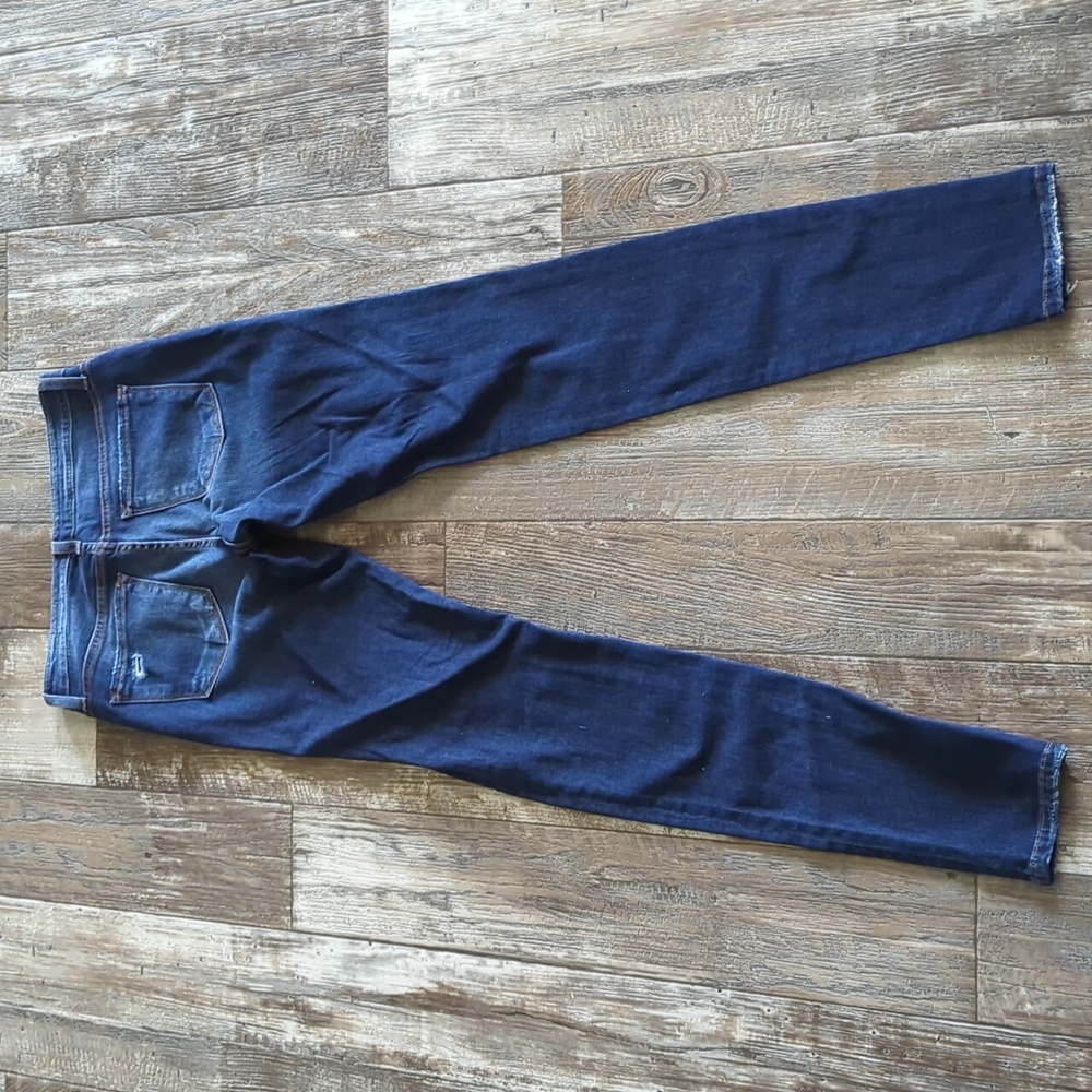 BRIDGE By GLY Mid Rise Skinny stretch distressed jeans style #BG5100L sz 27 tall - Picture 9 of 13